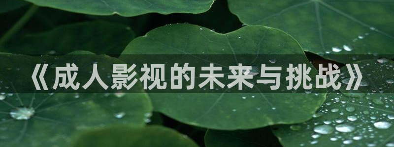 飘雪影视大全在线观看免费：《成人影视的未来与挑战》